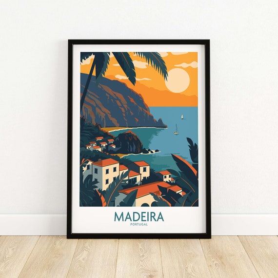 Madeira Wall Art Print Wall Art Poster Print, Personalized Gift, Housewarming Gift for her, Wedding Gift, Large Wall Art Decor