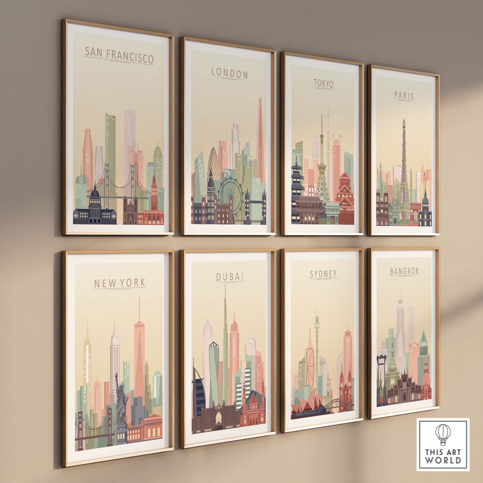 New York Skyline Print Wall Art Poster New York City Wall Art NY ...