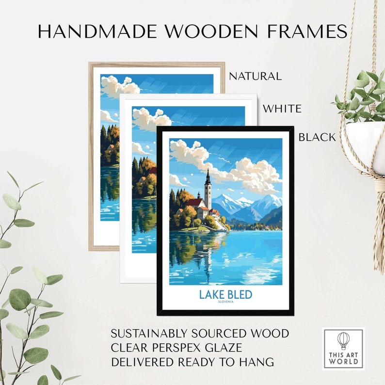 Lake Bled Art Print part of our best collection or travel posters and prints - This Art World
