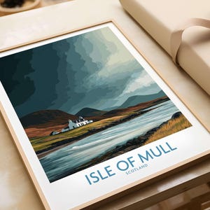 Isle of Mull Scotland Landscape Poster, Wild Scottish Island Wall Art, Rugged Nature Scene, Adventure Gift for Nature Lovers