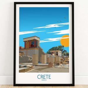 Crete Wall Art Print | Greece Travel Poster