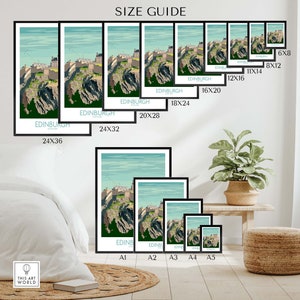 Edinburgh Print Scotland Travel Poster