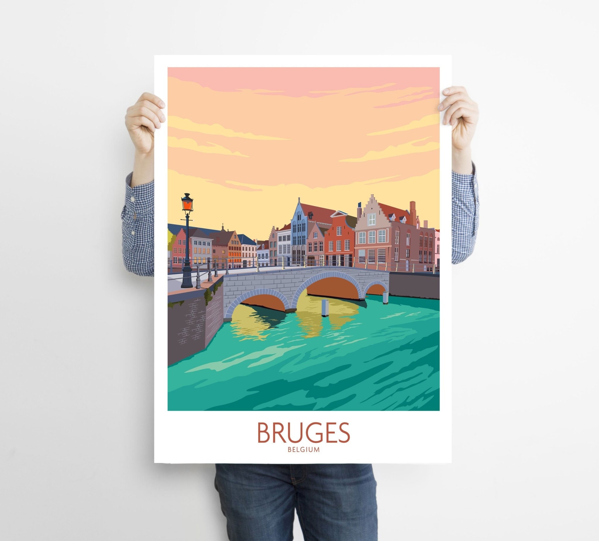 Bruges Poster Bruges Print Bruges Wall Art Belgium Etsy UK