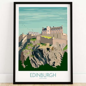 Edinburgh Print | Edinburgh Poster | Edinburgh Wall Art | Scotland Travel Poster | Scottish Home Decor | Framed & Unframed | Edinburgh Gift