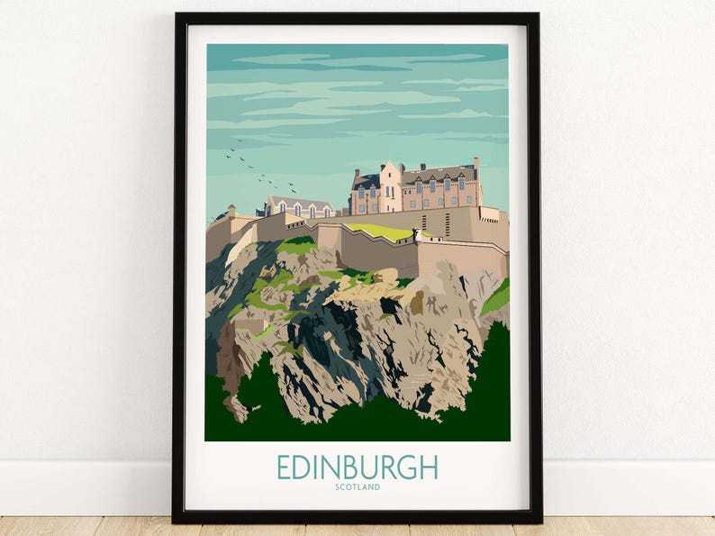 Edinburgh Print Scotland Travel Poster