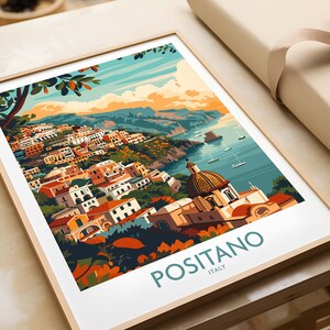 Positano Travel Print Italy Amalfi Coast Positano Wall Art Italy Travel Poster Home Decor Artwork Poster Gift Positano Art Lover Italy Print