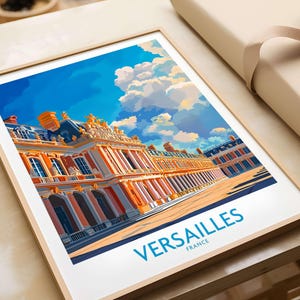 Versailles Poster Frankreich Versailles Kunstdruck Reise Druck | Poster Geschenk Wohndekoration | Digitale Illustration Kunstwerk