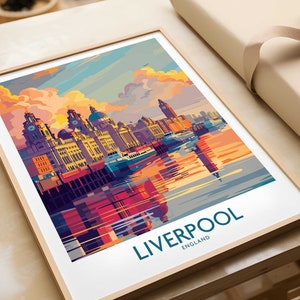 Wall Art Print of Liverpool City Poster Wall Decor Gift