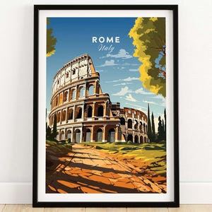 Rome Wall Art | Italy Travel Poster | Birthday present | Wedding anniversary gift | Art Print