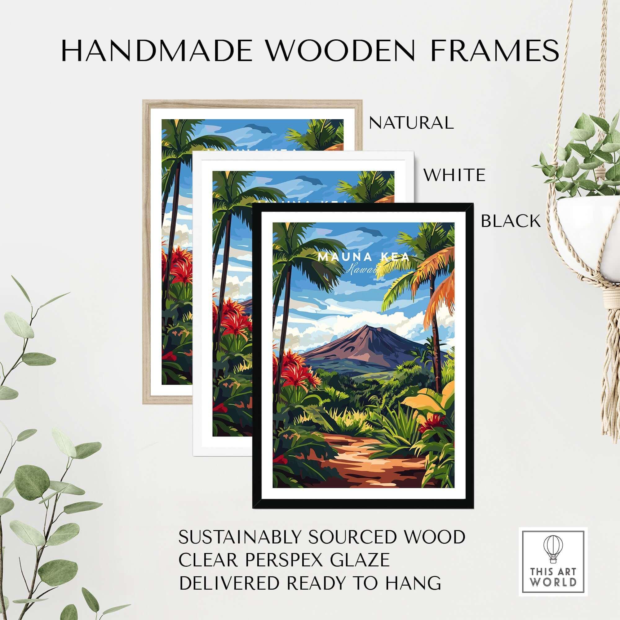 Hawaii Landscape Wall Art - Mauna Kea Mountain Print, Tropical