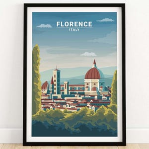 Florence Wall Art Print - Italy | Travel Poster | Home Decor | Framed & Unframed Gift Idea