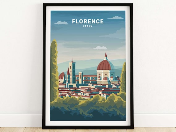 Florence Wall Art Print - Italy | Travel Poster | Home Decor | Framed & Unframed Gift Idea