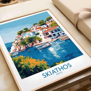 Skiathos Wall Art Print Greece Poster Skiathos Poster Artwork Travel Home Decor Home Wall Art Skiathos Gift