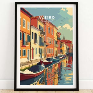 Aveiro Wall Art Print Wall Art Print Travel Print | Home Décor Poster Gift | Digital Illustration