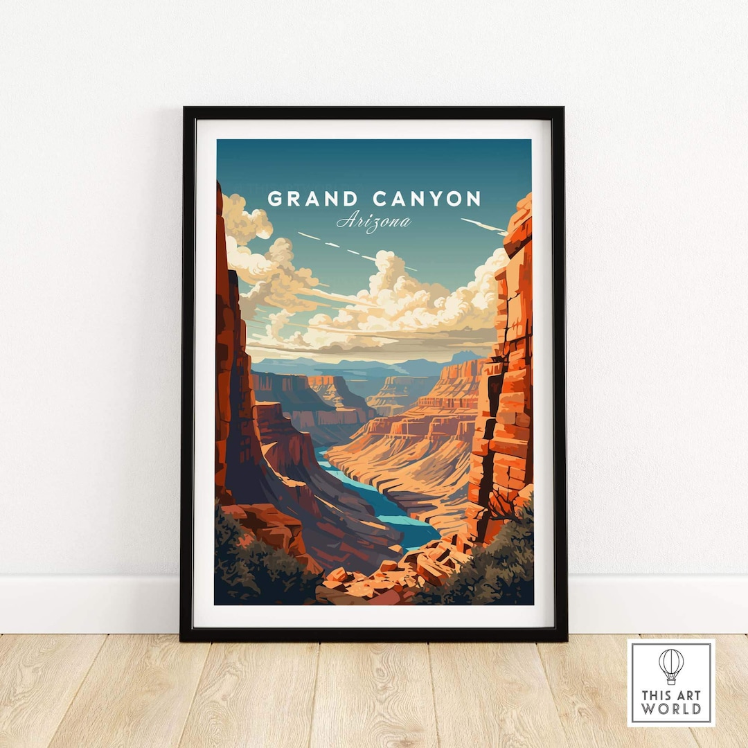 Grand Canyon Poster Birthday Present Wedding Anniversary Gift Birthday ...