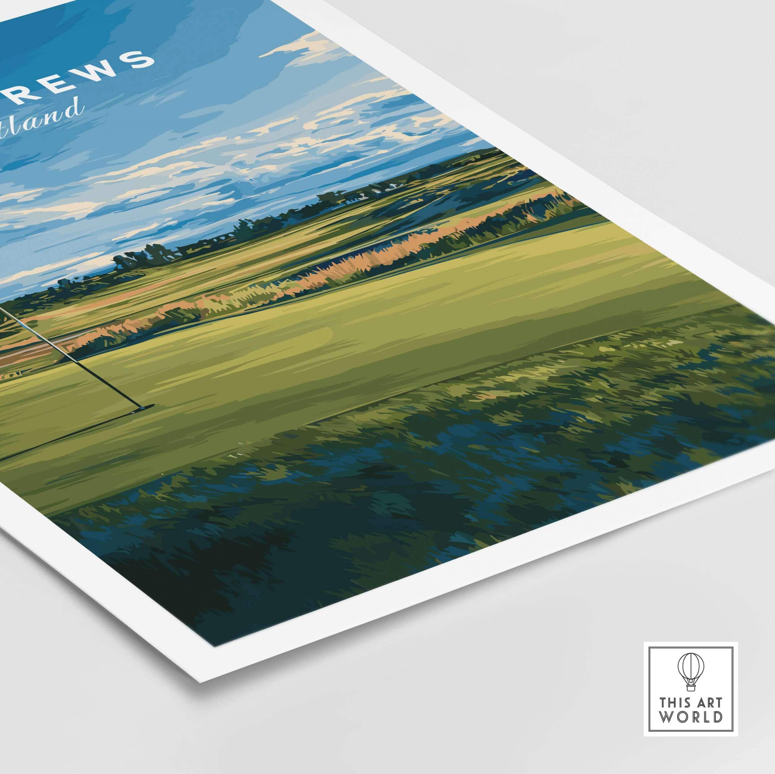 St Andrews Golf Poster Scotland Print – Vintage Golf Art Gift for ...