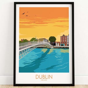 Dublin Poster | Dublin Poster | Dublin Wand Kunst | Irland Poster Print | Irische Wandkunst | Dublin Geschenk | Gerahmter & ungerahmter Dublin Print