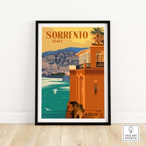 Sorrento Print | Italy Poster | Italian Wall Art | Amalfi Coast Print | Sorrento Home Decor Gift Idea