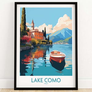 Lake Como Wall Art | Italy | Travel Poster Art | Home Décor Artwork | Birthday present | Wedding anniversary gift