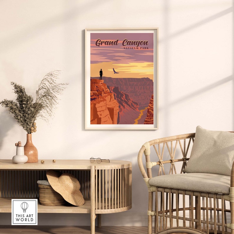 Grand Canyon National Park Print Travel Poster Wall Art - Etsy