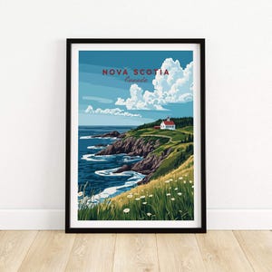 Nova Scotia Print Canada Nova Scotia Wall Art Print Nova Scotia Poster Wall Decor Illustration Nova Scotia Art Gift Canada