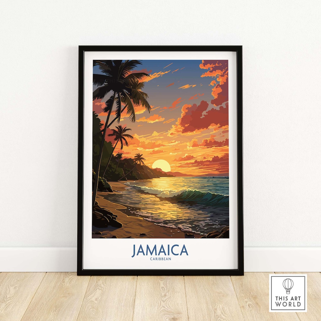 Jamaica Wall Art Home Décor Poster Gift Birthday Present Etsy