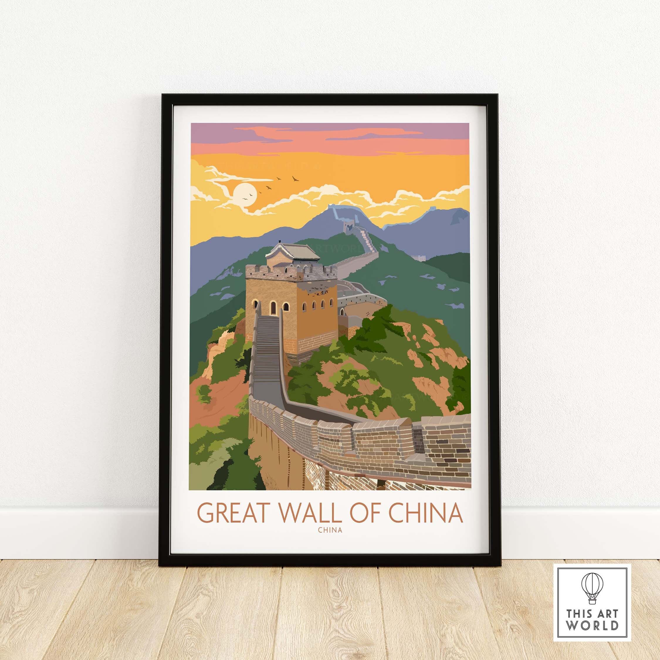 Discover Great Wall of China Print | Wall Art Travel Poster