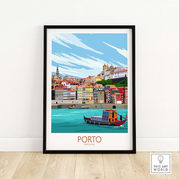 Porto Travel Poster Print - Wall Art of Portugal - Etsy
