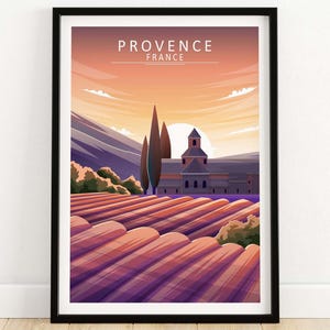 Provence Print France Travel Poster | Wall Art | Travel Poster | Home Decor | Framed & Unframed Gift Idea