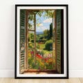 Matisse Open Window Art Print | Vibrant Flower Garden Landscape Poster in Style of Matisse product logo