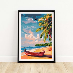 Côte d&#39;Ivoire Wall Art Print Ivory Coast Office Wall Art Home Decor Ivory Coast Gift Art Lovers  Art Home Decor