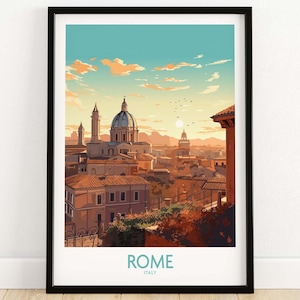 Rome Poster | Italy Travel Poster | Birthday present | Wedding anniversary gift | Art Print