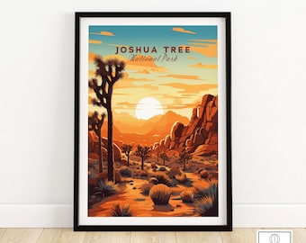 Joshua Tree Wall Art Print Art Print Travel Print | Home Décor Poster Gift | Digital Illustration Artwork | Birthday Present