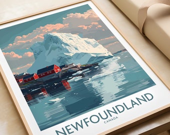 Póster de viaje de Terranova con estampado de Canadá, decoración para el hogar, arte de pared, regalo