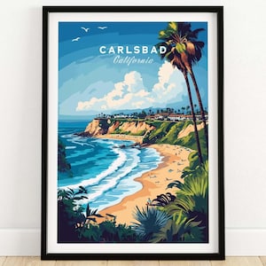 Carlsbad Print California Carlsbad Travel Poster Birthday Present Carlsbad Wedding Anniversary gift