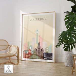 Liverpool City Skyline Wall Art Print