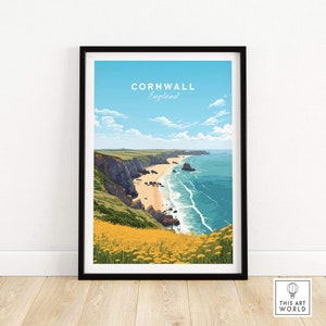 Cornwall Poster | Birthday present | Wedding anniversary gift