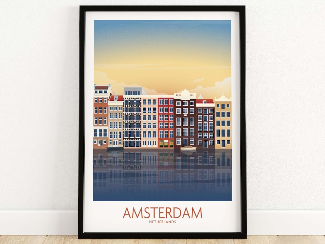 Amsterdam Wall Art Poster Print | Netherland Travel Poster | AMS City ...