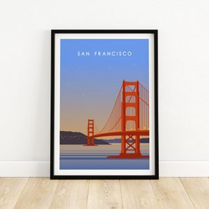 Golden Gate Art Details about   San Francisco Minimalist Art Print San Francisco Gift 