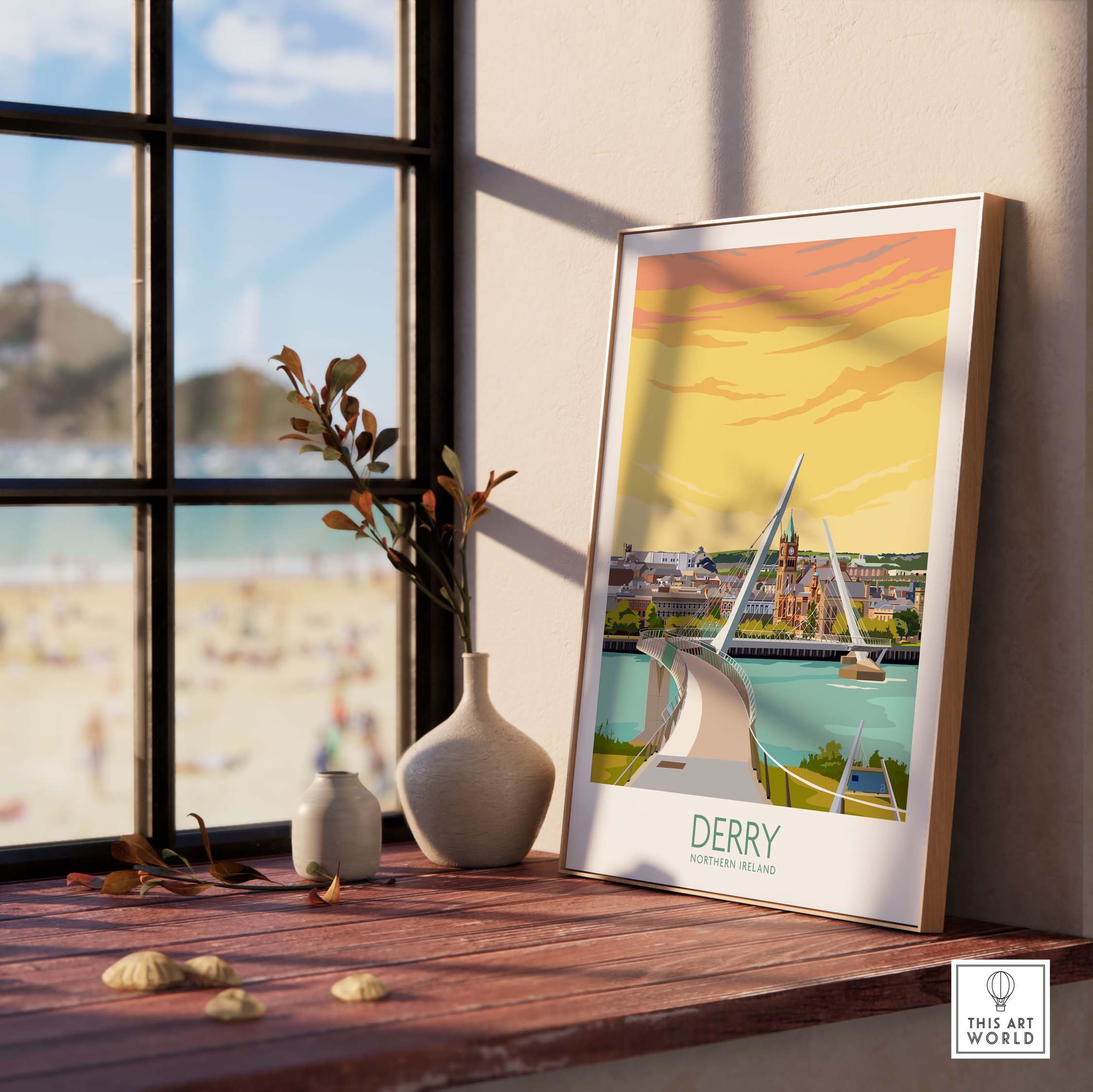Derry Print | Derry Poster | Derry Wall Art | Northern Ireland Poster ...