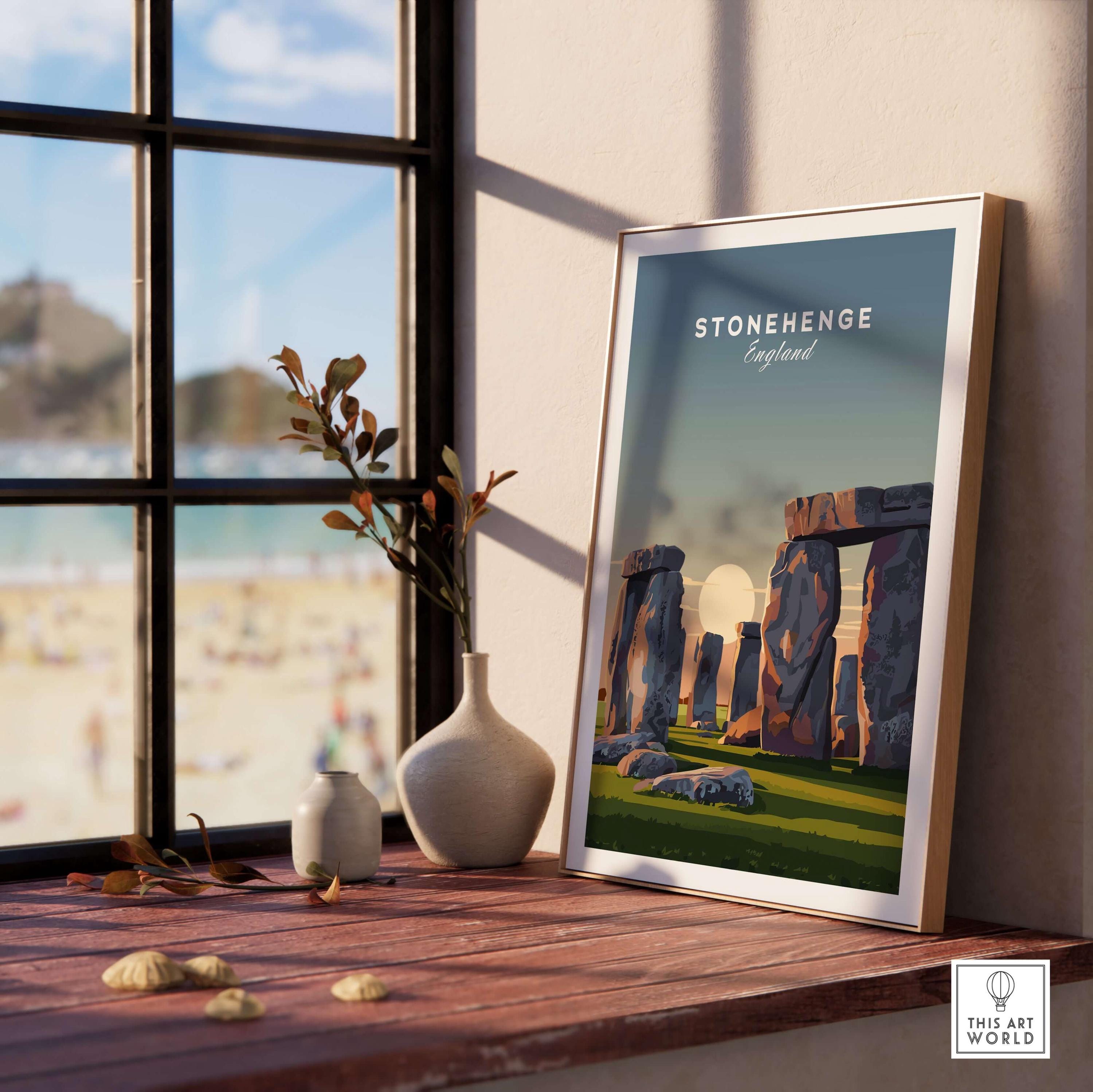 ストーンヘンジの至点ポスター、イングリッシュ・ヘリテージのウォール
