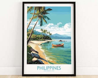 Philippines Wall Art Travel Print | Home Décor Poster Gift | Digital Illustration Artwork