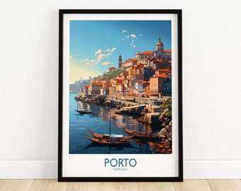 Porto Wall Art Print Wall Art Poster Print, Personalized Gift, Housewarming Gift for her, Wedding Gift, Large Wall Art Decor