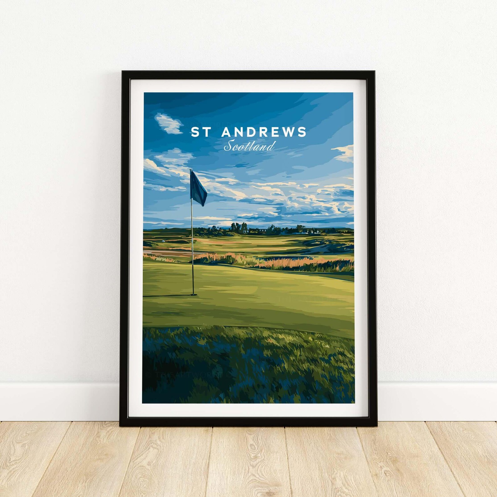St Andrews Golf Poster Scotland Print – Vintage Golf Art Gift for ...