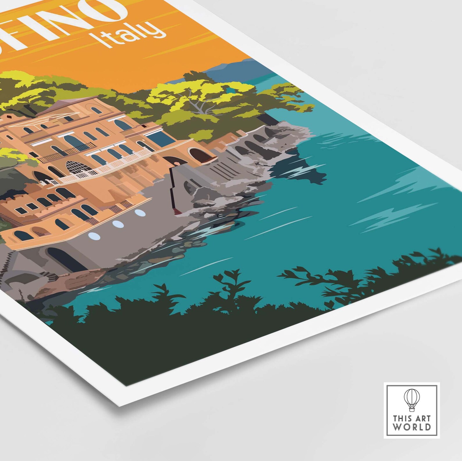 The Portofino Print Top main image 1