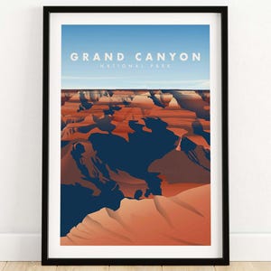 Grand Canyon Print | National Park Poster | Wall Art Home Decor | Arizona Art Print  | Grand Canyon Gift | Minimal Poster Print Art