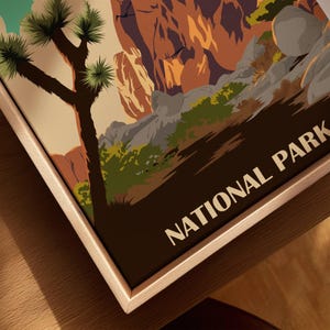 Joshua Tree Print | National Park Poster | Vintage Travel Park Art ...