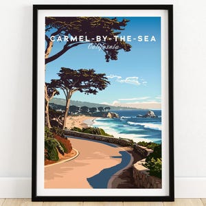 Póster de Carmel-by-the-Sea, arte de pared, California, para colgar en la pared, decoración del hogar, regalo de cumpleaños para amantes del arte de Carmel-by-the-Sea