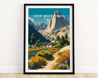 John Muir Trail, kalifornische Sierra Nevada – Kunstdruck für die Wandgestaltung – Geschenkidee für Wanderfreunde in der Wildnis