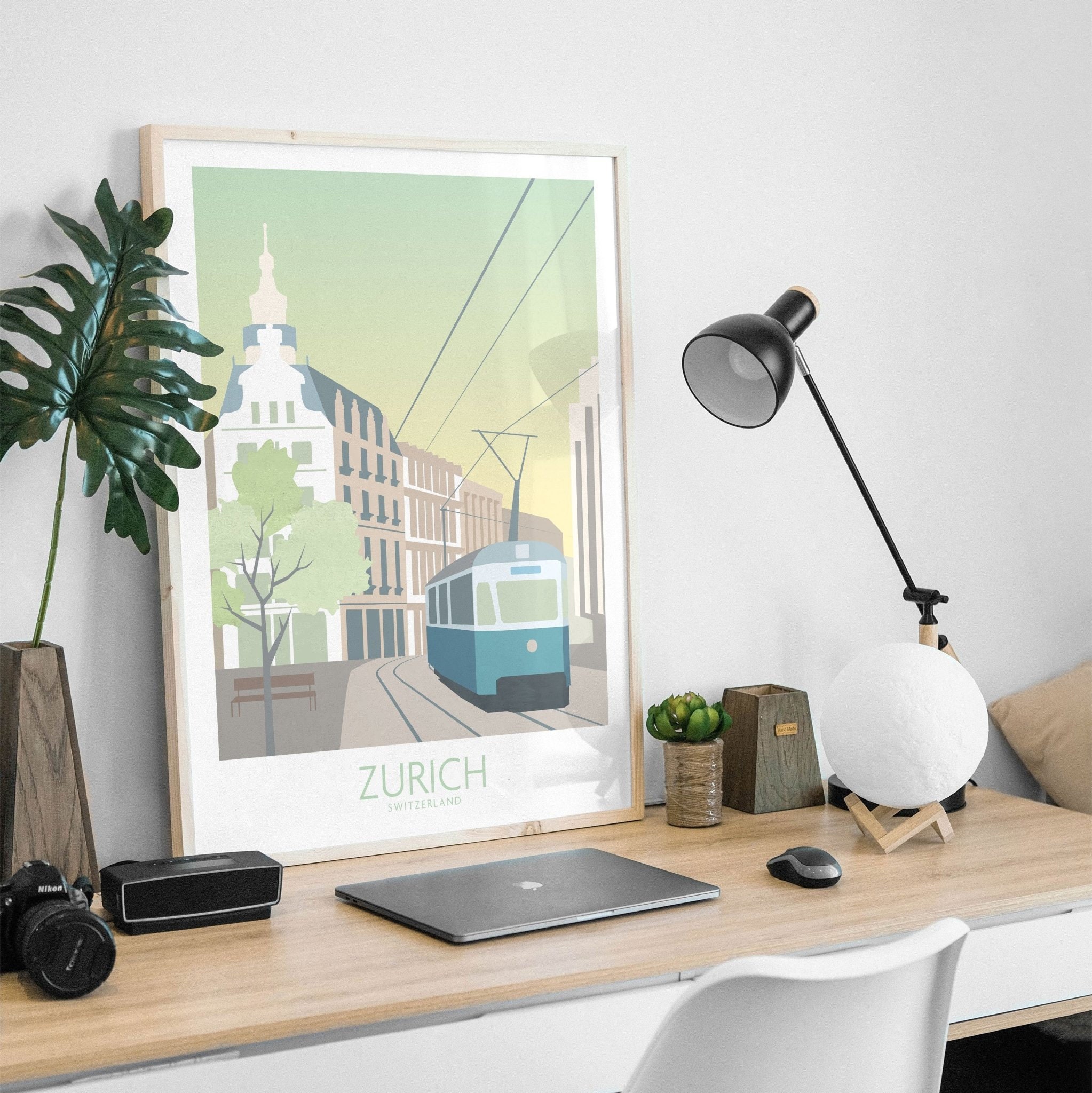 Zurich Print Zurich Wall Art Swiss Travel Poster Zurich Etsy